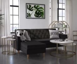 Amelia Faux Marble 4-Shelf Bookcase -DHP SHOP 810589033 1