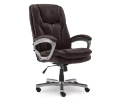Benton Brown Big & Tall Faux Leather Executive Office Chair -DHP SHOP 810590314 2