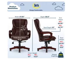 Serta Conway Big & Tall Bonded Leather Office Chair 28 Serta Conway Big & Tall Bonded Leather Office Chair -DHP SHOP 810590315 6 1