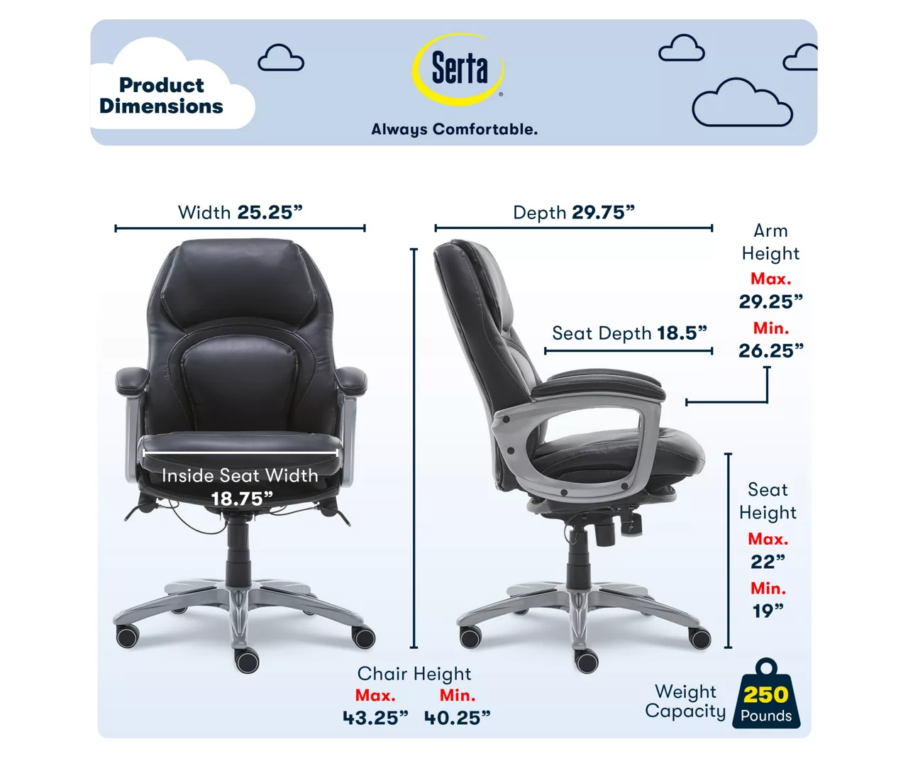 Delvin Black Bonded Leather Office Chair 3 Delvin Black Bonded Leather Office Chair - Image 3