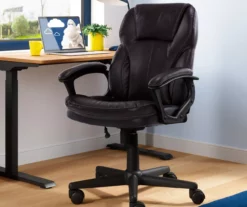 Mitchell Roasted Chestnut Vegan Leather Office Chair -DHP SHOP 810590318 2