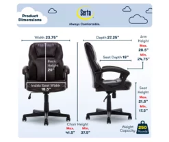 Mitchell Roasted Chestnut Vegan Leather Office Chair -DHP SHOP 810590318 6