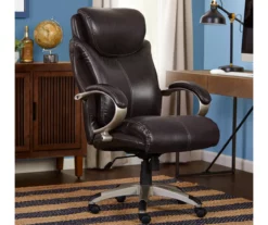 Dayton Dark Brown Big & Tall Bonded Leather Office Chair -DHP SHOP 810590372 2