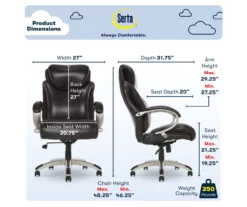 Dayton Dark Brown Big & Tall Bonded Leather Office Chair -DHP SHOP 810590372 6