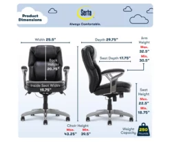 Anniston Black Bonded Leather Office Chair -DHP SHOP 810590373 6