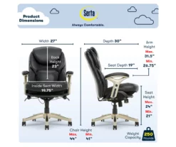 Claremont Black Bonded Leather Office Chair -DHP SHOP 810590374 6