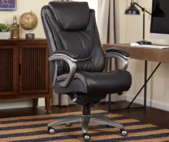 Baxter Black Big & Tall Bonded Leather Office Chair -DHP SHOP 810590377 2