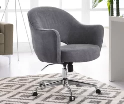 Valetta Gray Microfiber Office Chair -DHP SHOP 810590379 2