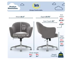 Valetta Gray Microfiber Office Chair -DHP SHOP 810590379 7