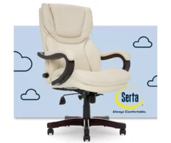 Conway Ivory Big & Tall Bonded Leather Office Chair -DHP SHOP 810590382 1