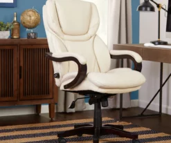 Conway Ivory Big & Tall Bonded Leather Office Chair -DHP SHOP 810590382 2