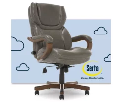 Conway Gray Big & Tall Bonded Leather Office Chair -DHP SHOP 810590383 1