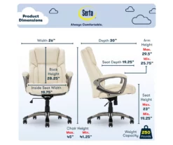 Serta Garret Executive Bonded Leather Office Chair -DHP SHOP 810590385 7