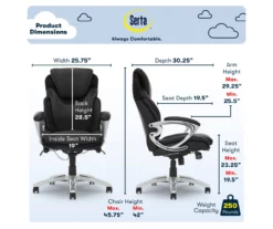 Serta Bryce Bonded Leather Office Chair 38 Serta Bryce Bonded Leather Office Chair -DHP SHOP 810590389 6