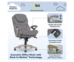 Claremont Gray Bonded Leather Office Chair 18 Claremont Gray Bonded Leather Office Chair -DHP SHOP 810590392 7
