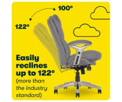 Claremont Gray Bonded Leather Office Chair 19 Claremont Gray Bonded Leather Office Chair -DHP SHOP 810590392 8