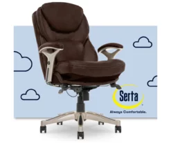 Claremont Chestnut Brown Bonded Leather Office Chair -DHP SHOP 810590393 1