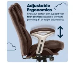 Claremont Chestnut Brown Bonded Leather Office Chair -DHP SHOP 810590393 11