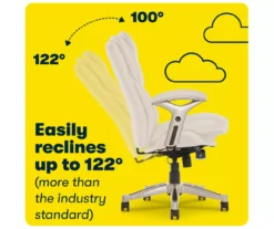 Claremont Ivory Bonded Leather Office Chair -DHP SHOP 810590394 8