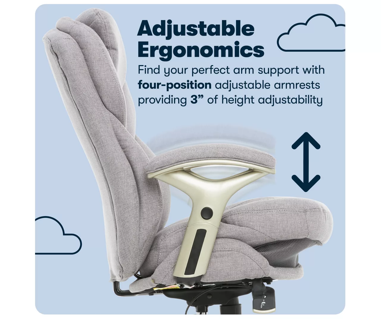 Serta Claremont Fabric Office Chair 12 Serta Claremont Fabric Office Chair - Image 12