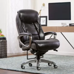 Lautner Gray Executive Bonded Leather Office Chair -DHP SHOP 810590397 21 1