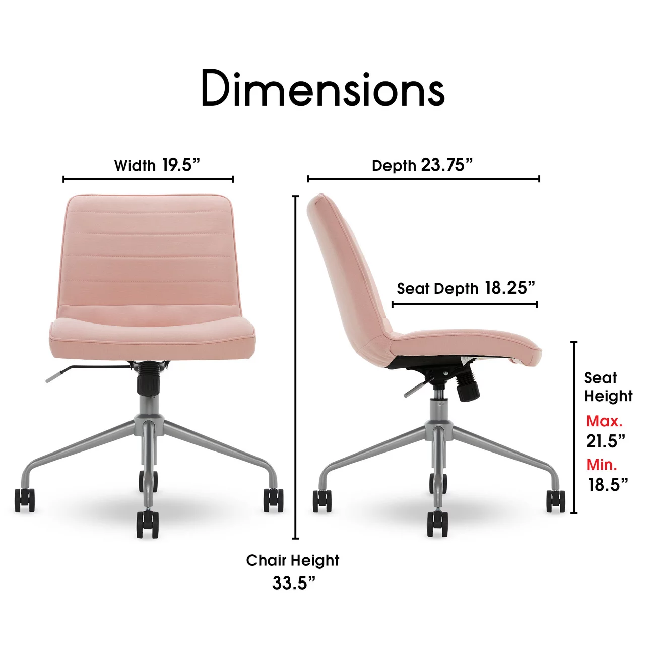 Adelaide Fabric Office Chair 15 Adelaide Fabric Office Chair - Image 15