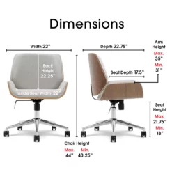 Ophelia Fabric Office Chair -DHP SHOP 810590405 71