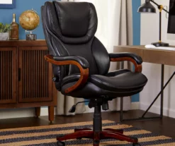 Conway Black Big & Tall Bonded Leather Office Chair -DHP SHOP 810590408 2