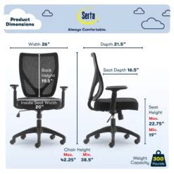Production Black Mesh Office Chair 11 Production Black Mesh Office Chair -DHP SHOP 810590412 61