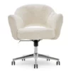 Valetta Cream Faux Fur Office Chair