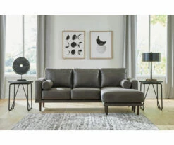 Signature Design By Ashley Arroyo Faux Leather Sofa Chaise -DHP SHOP 810594573 7