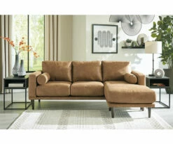 Signature Design By Ashley Arroyo Faux Leather Sofa Chaise -DHP SHOP 810594574 6 1