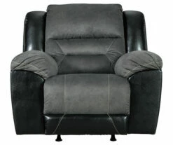 Earhart Slate Faux Leather Rocker Recliner
