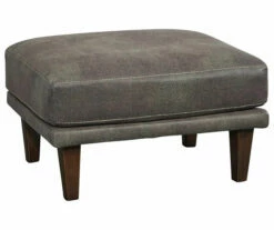 Arroyo Smoke Faux Leather Ottoman -DHP SHOP 810594591 1