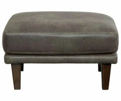 Arroyo Smoke Faux Leather Ottoman