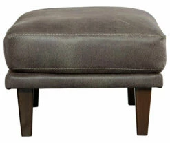 Arroyo Smoke Faux Leather Ottoman -DHP SHOP 810594591 4