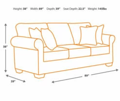 Larkinhurst Earth Faux Leather Sofa -DHP SHOP 810594595 5