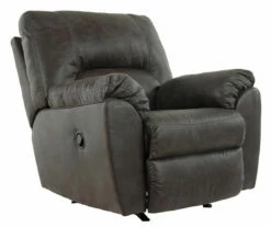 Tambo Pewter Faux Leather Rocker Recliner 25 Tambo Pewter Faux Leather Rocker Recliner -DHP SHOP 810594596 1