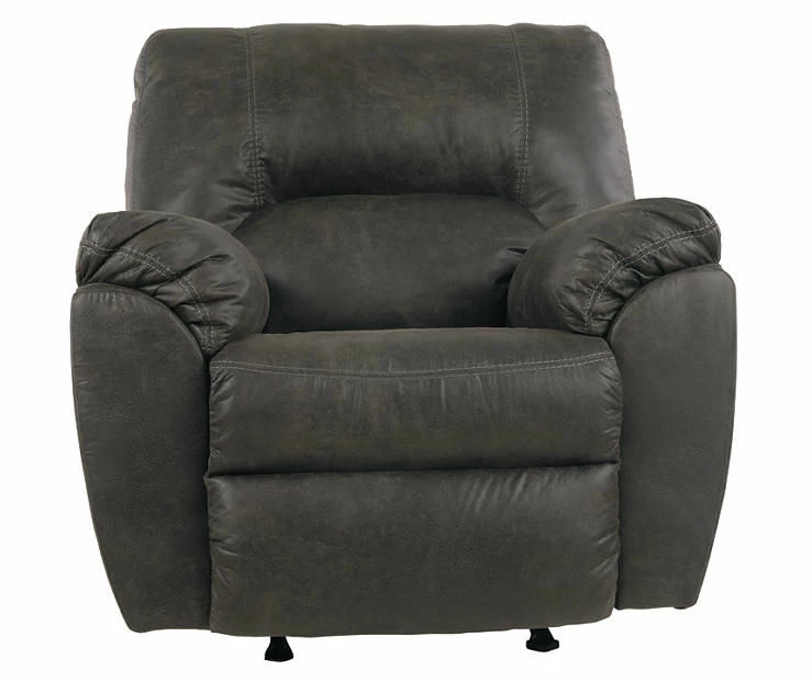 Tambo Pewter Faux Leather Rocker Recliner 1 Tambo Pewter Faux Leather Rocker Recliner