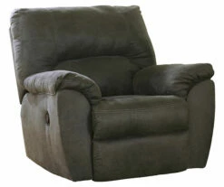 Tambo Pewter Faux Leather Rocker Recliner 15 Tambo Pewter Faux Leather Rocker Recliner -DHP SHOP 810594596 8