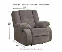Tulen Gray Rocker Recliner -DHP SHOP 810594621 4