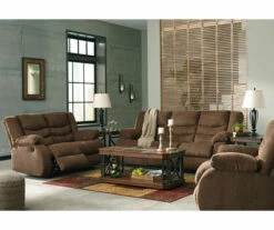 Tulen Chocolate Reclining Loveseat -DHP SHOP 810594622 810594623 1