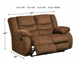 Tulen Chocolate Reclining Loveseat -DHP SHOP 810594623 4