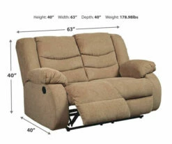 Tulen Mocha Reclining Loveseat -DHP SHOP 810594629 4 1