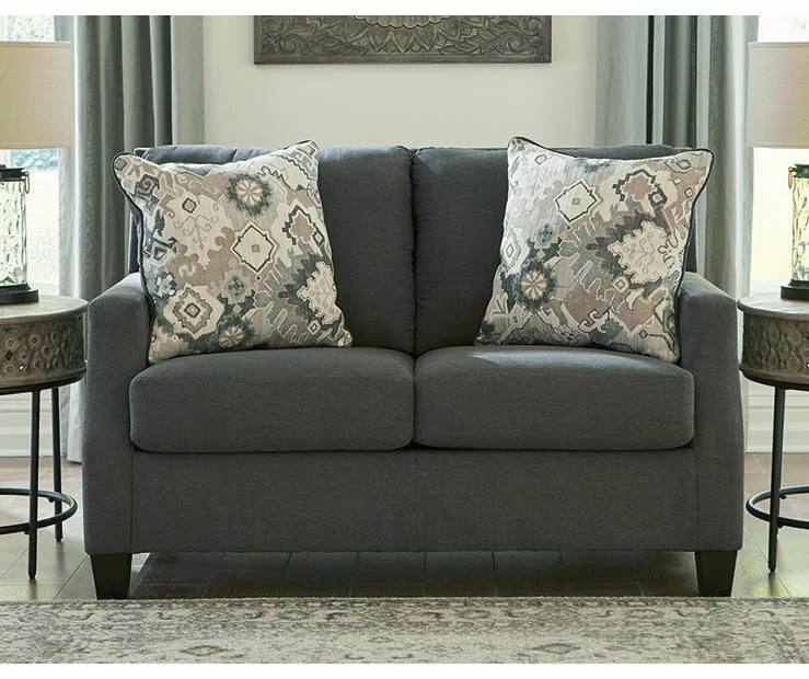 Bayonne Charcoal Loveseat 5 Bayonne Charcoal Loveseat - Image 5