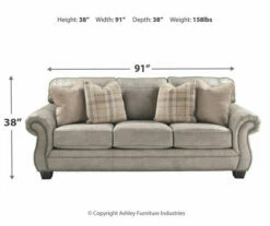 Olsberg Steel Faux Suede Sofa -DHP SHOP 810594668 3