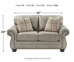 Olsberg Steel Faux Suede Loveseat 9 Olsberg Steel Faux Suede Loveseat -DHP SHOP 810594669 3
