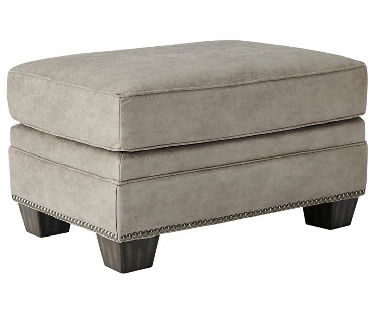 Olsberg Steel Faux Suede Ottoman 1 Olsberg Steel Faux Suede Ottoman