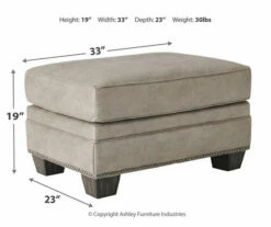Olsberg Steel Faux Suede Ottoman 7 Olsberg Steel Faux Suede Ottoman -DHP SHOP 810594672 3 1