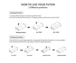 DHP Elbern Black Metal Futon With Black Microfiber Cover -DHP SHOP 810598097 5